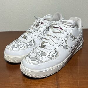 ETAI.LA Engraved Forces x Takashi Murakami Nike Air Force One Size 10 White